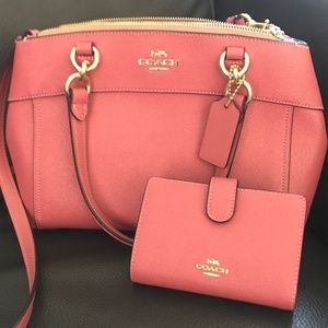 COACH BROOKE CARRYALL SATCHEL WITH MATCHING WALLET